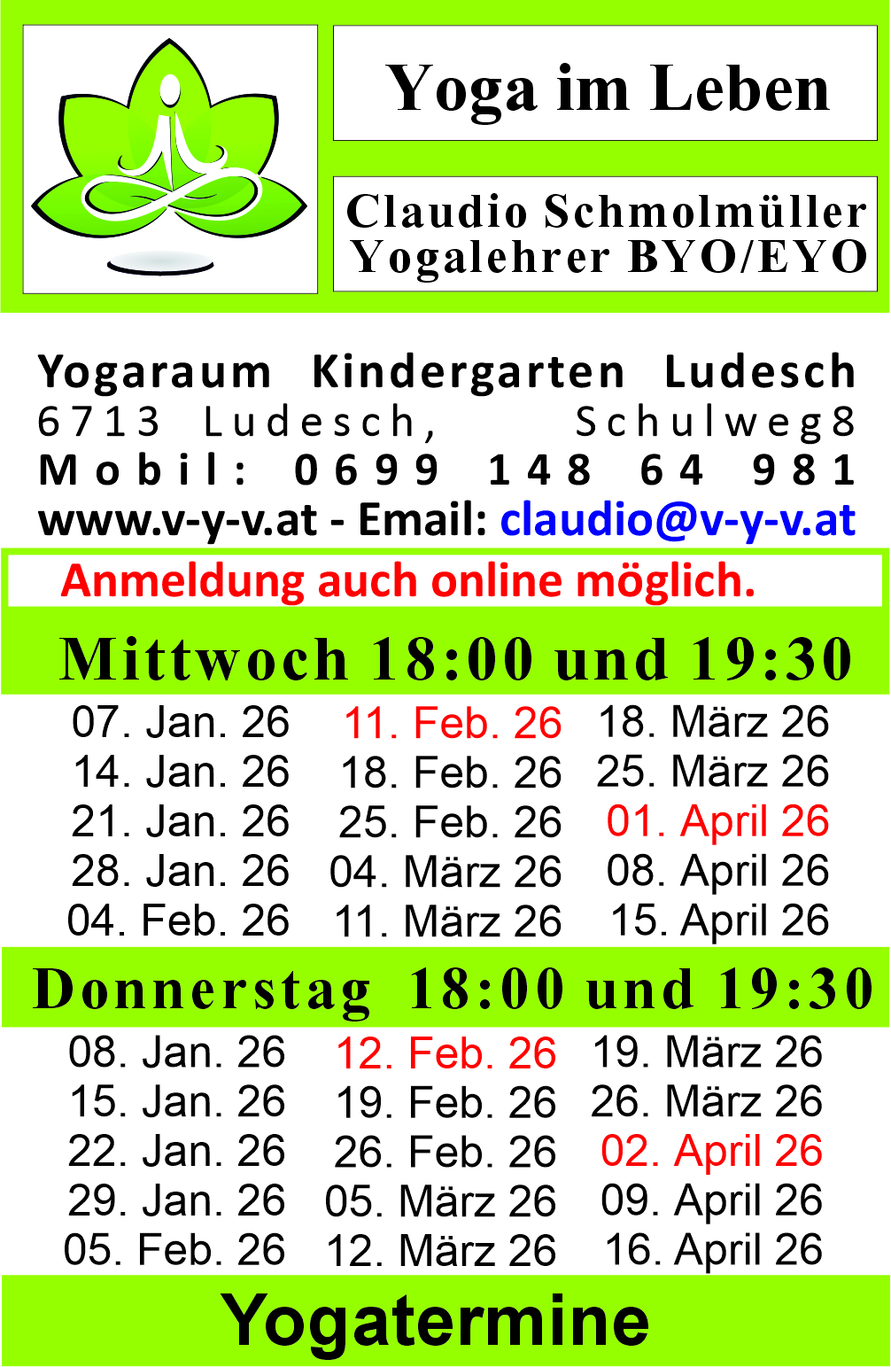 Visitenkarte Yoga Jan 2026 Visitenkarte Yoga Jan 2026