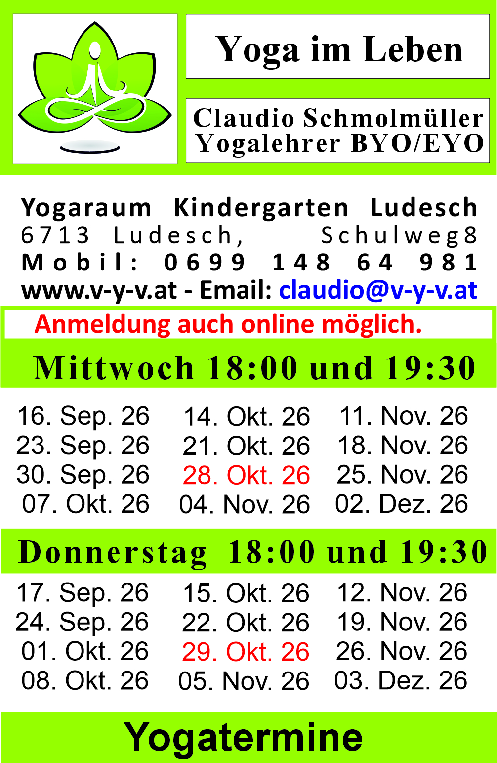 Visitenkarte Yoga Sep 2026